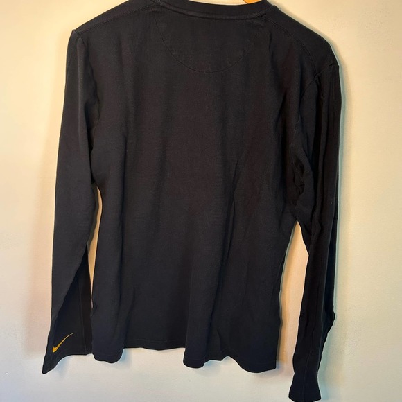 NFL Team Apparel Pittsburg Steelers Black Waffle Long Sleeve Shirt Size Med - Picture 6 of 7